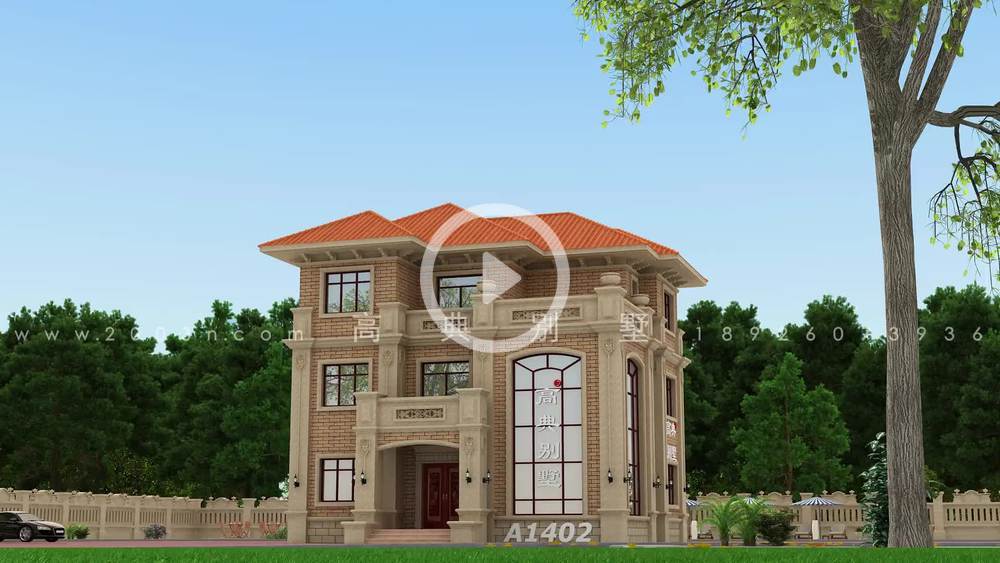 建一栋复式的欧式石材别墅，从此改善家人的居住环境