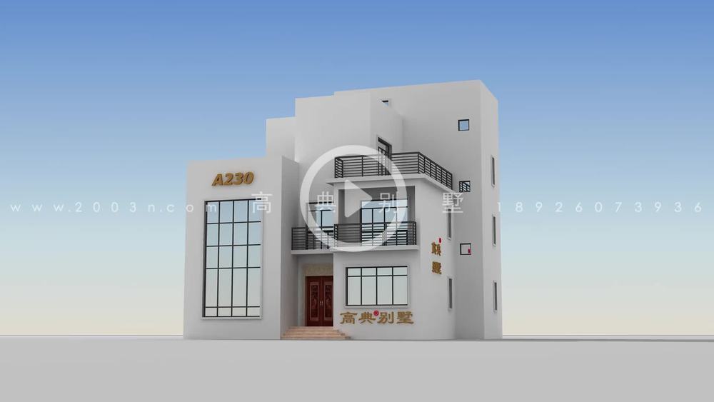 现代风格四层复式别墅设计图及效果图