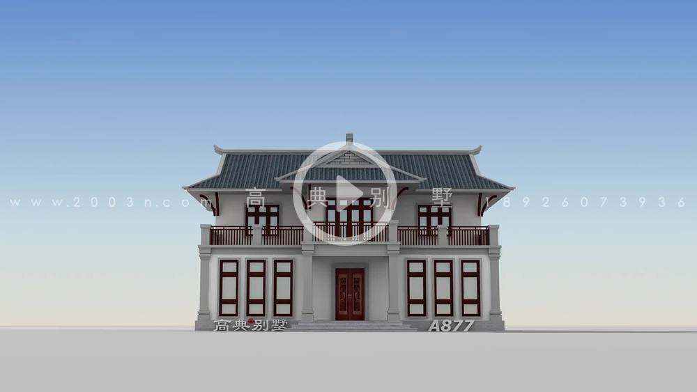 新中式二层漂亮别墅设计平面图纸