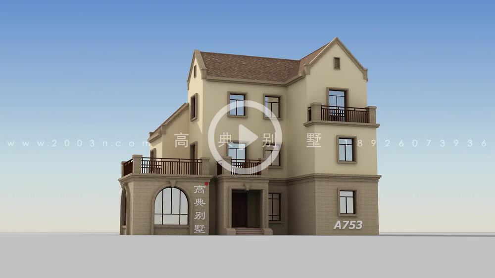 三层别墅建筑房屋设计图，户型气质沉稳
