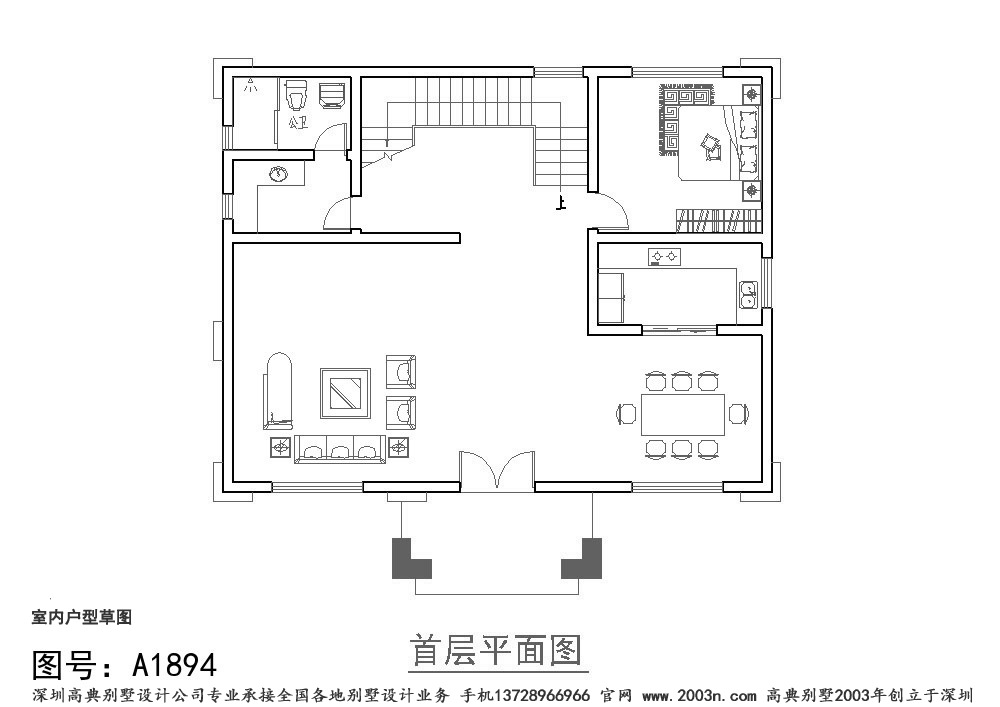 复式三层欧式别墅设计方案室内布局合理实用。