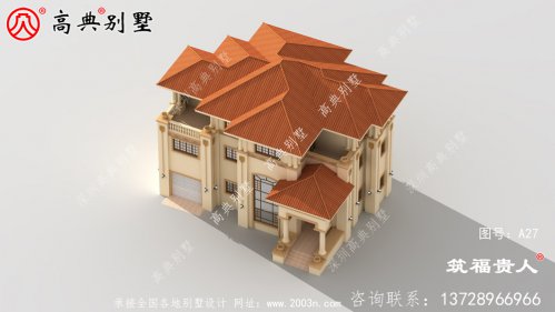 小户型房子欧式三层复式房子设计图，美观大方