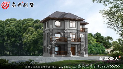 新中式房子设计，布局合理，美观别致