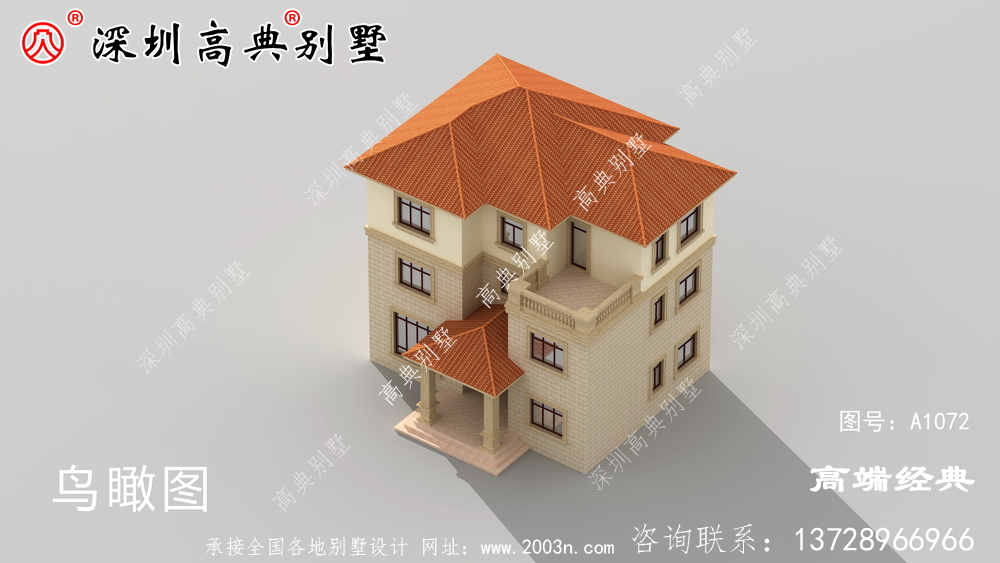 三楼农村房子的外观图，经济实用很重要，不要错过盖房子。
