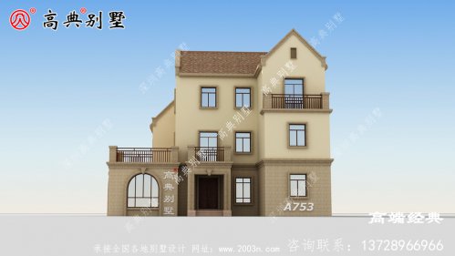 井冈山市欧式风格新款三层小房屋设计图