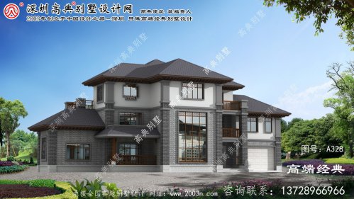 龙江县二层半小房屋效果图
