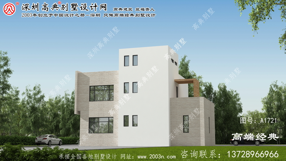 平江县大气磅礴、时尚时尚的现代风格双层房屋
