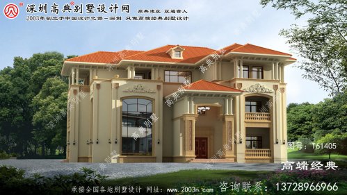 辽宁省欧式三层复式房屋设计图及效