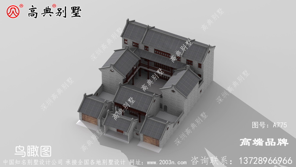 中式三层庭院别墅，让你的家与众不同