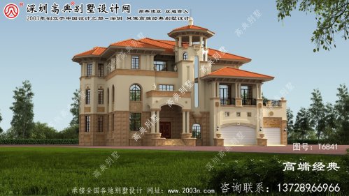 古县豪华大气的三层半欧式别墅设计