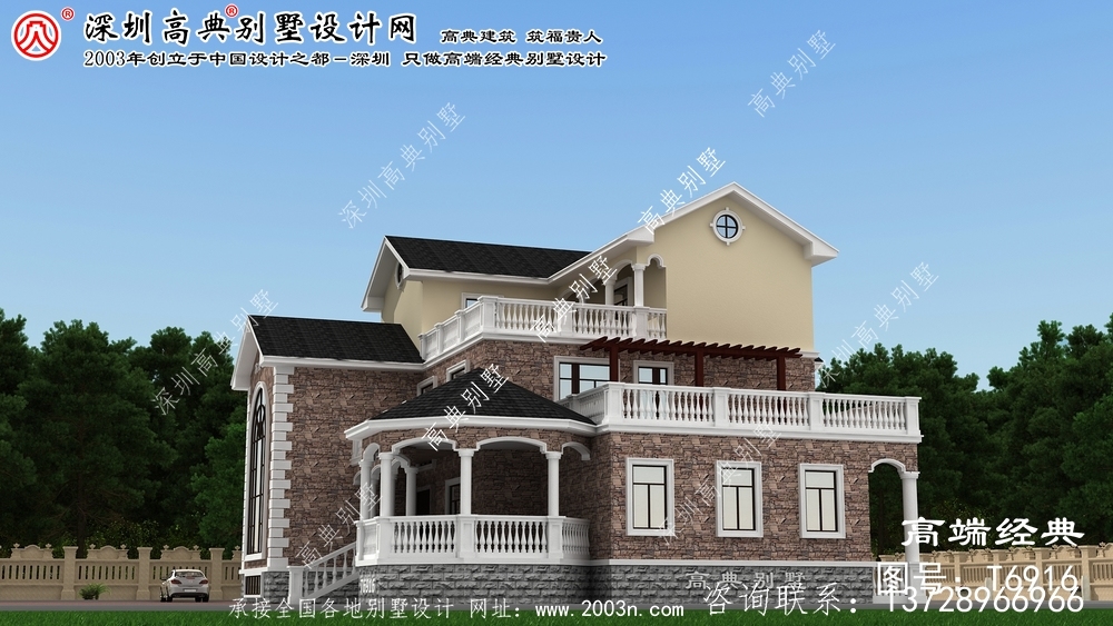 杭锦旗三层多层欧式别墅建筑设计图样。
