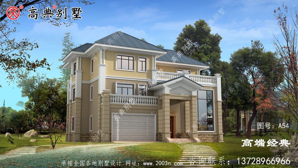 中国漂亮的三层别墅设计图纸，建一栋给后代留一笔财富