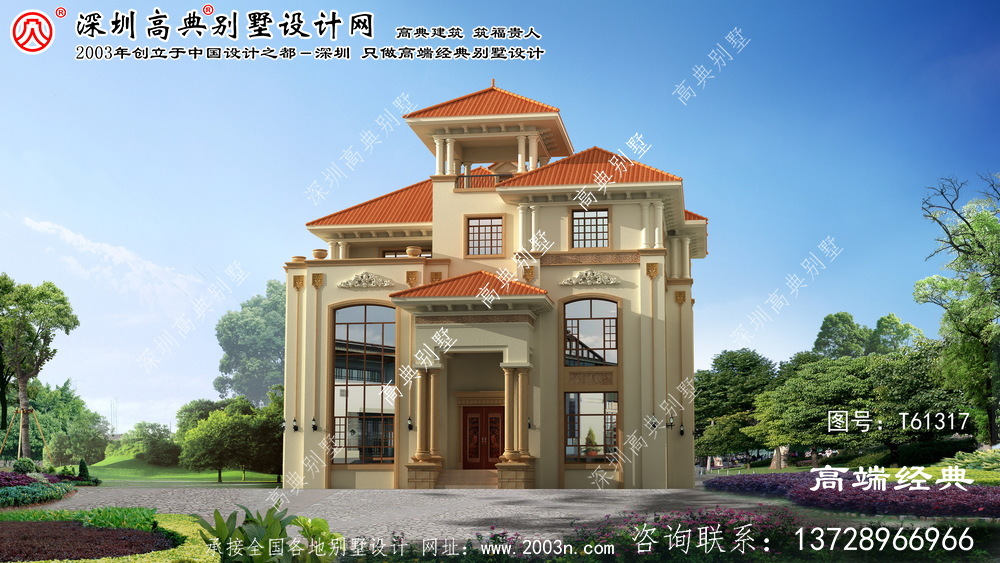 突泉县三层高级私人别墅，设计豪华，风格独特！
