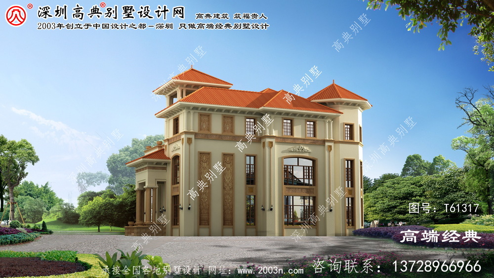 突泉县三层高级私人别墅，设计豪华，风格独特！