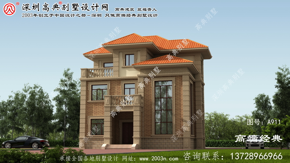 罗源县新型复式三层古典欧式建筑设计图