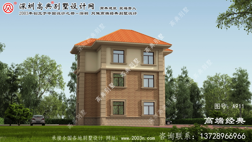 罗源县新型复式三层古典欧式建筑设计图