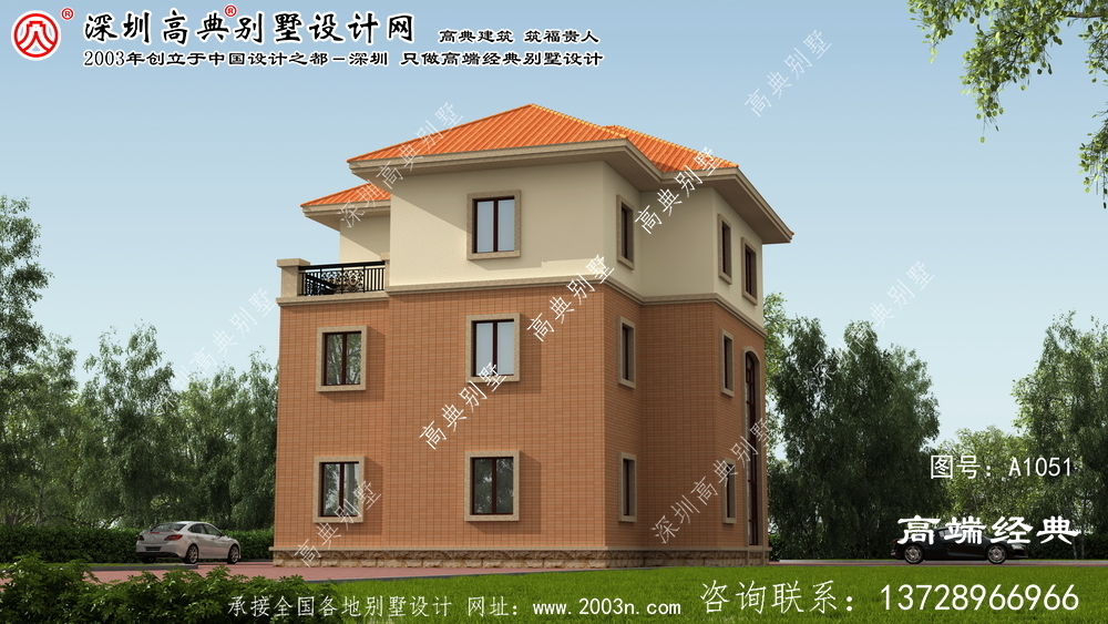青州市农村别墅三层设计图纸及效果图大全