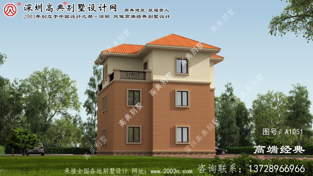 青州市农村别墅三层设计图纸及效果图大全