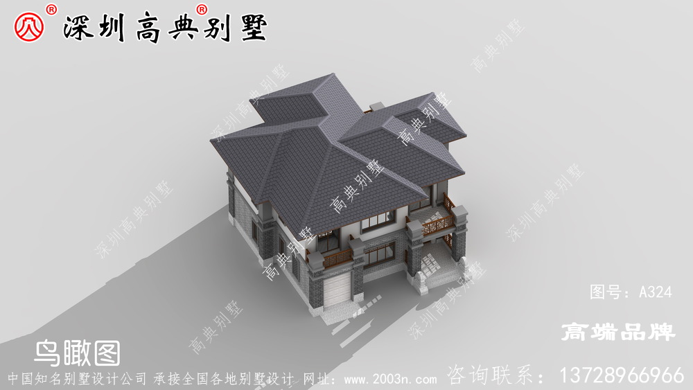 新中式别墅设计图，优雅大气，这款小别墅真的不容错过。