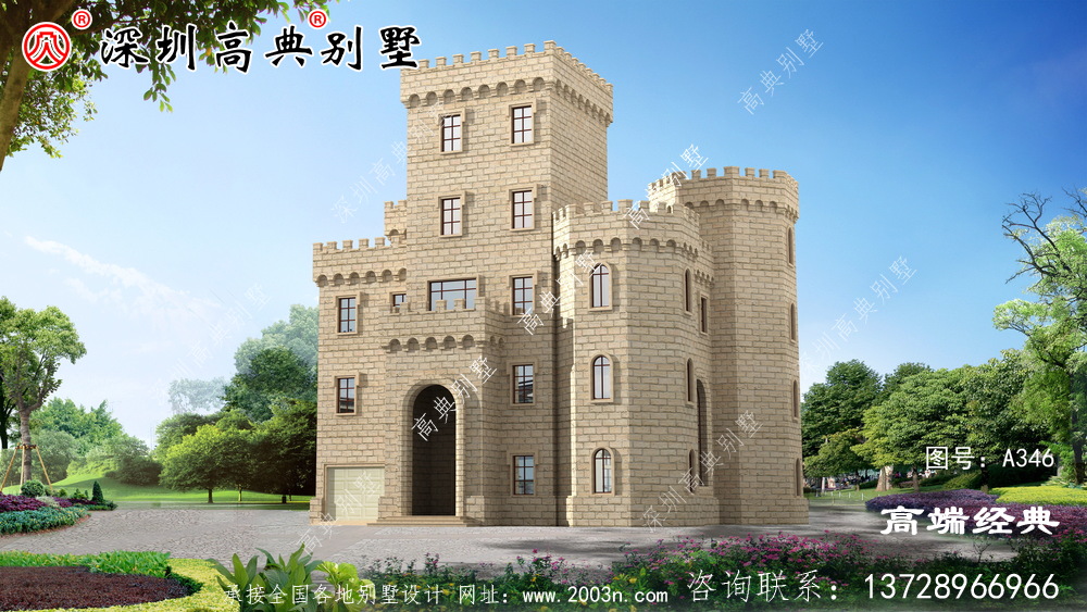 五层城堡房屋设计图，设计大气又惊艳，这样的房屋你爱了吗