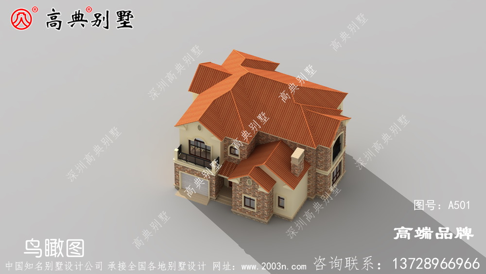 乡村斜顶欧式二层别墅设计图，在农村最讨喜的户型