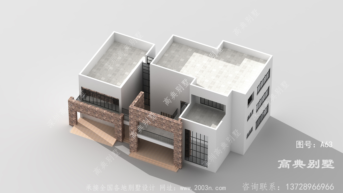 山东省东营市丁王村住宅案例小别墅设计二层图纸