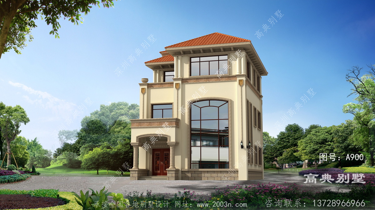 五排的新中国风格是专门为杭州的乡村住宅设计的