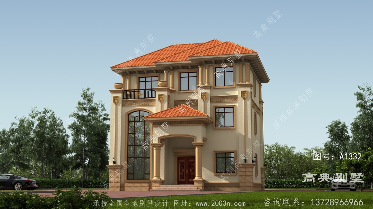 濮阳市人民路盖房子设计事务所专业美式自建房设计图