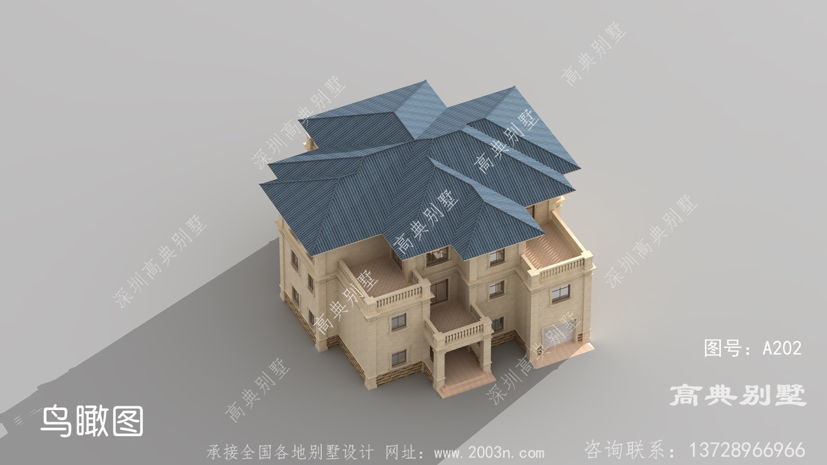 濮阳市黄河路别墅设计机构创作一层半自建房设计图