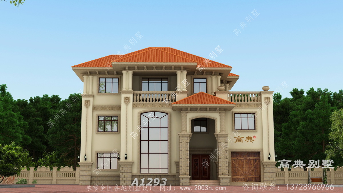 山东省滕州市巴庄村房子案例一层平顶别墅设计及图纸带堂屋