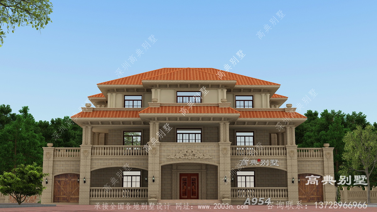 甘孜州泸定县房屋设计公司原创房屋设计图效果图