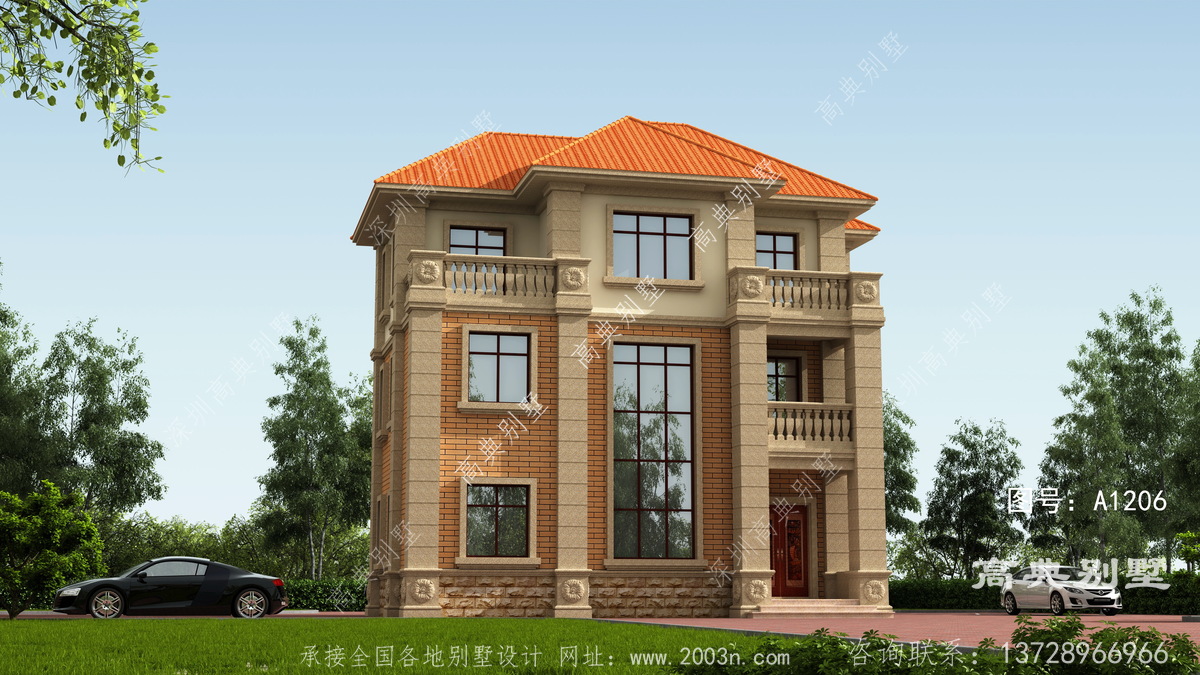 筠连县大雪山镇房子设计者创造90平米别墅效果图