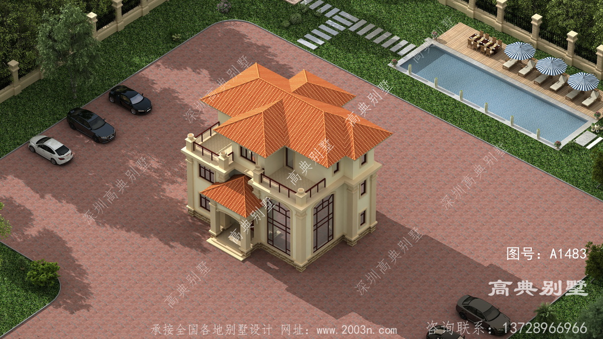 筠连县高坪乡造房子设计工场案例乡村一层别墅外观效果图