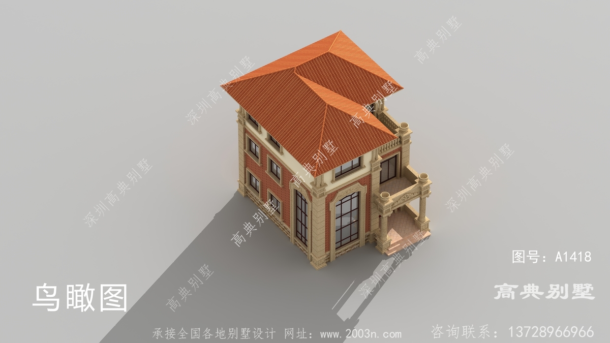 山东省枣庄市张庄村住宅案例12平方二层半别墅设计图纸