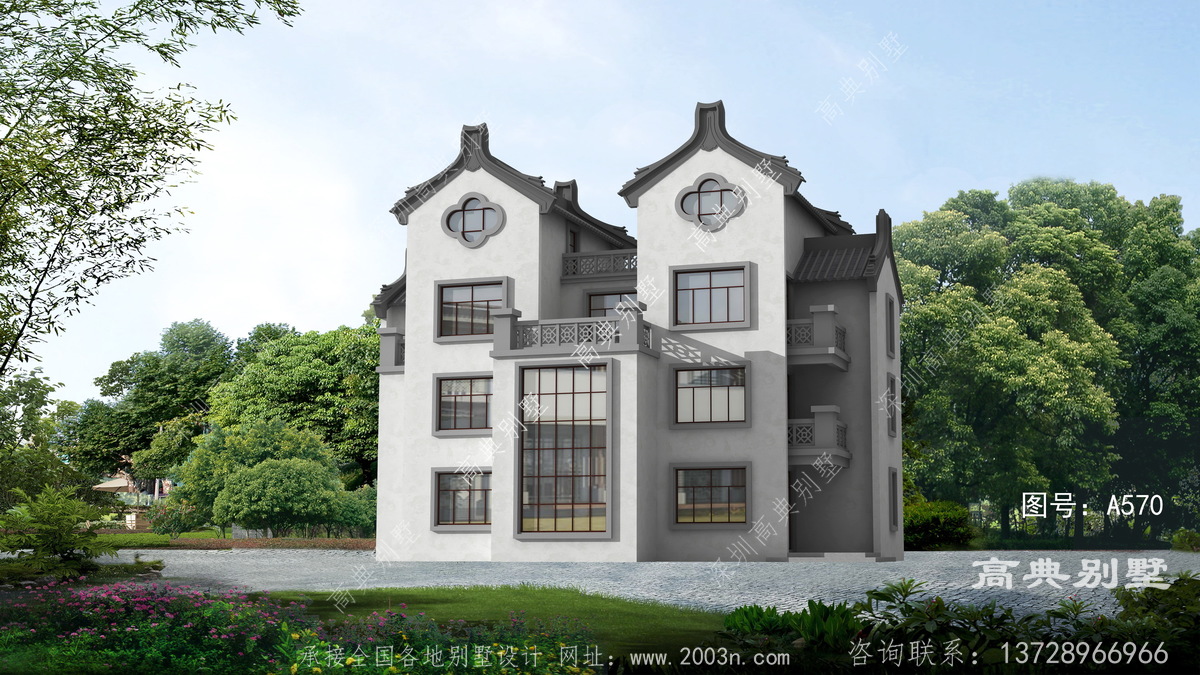 北京市西庄村四合院案例,两层别墅带小院图纸