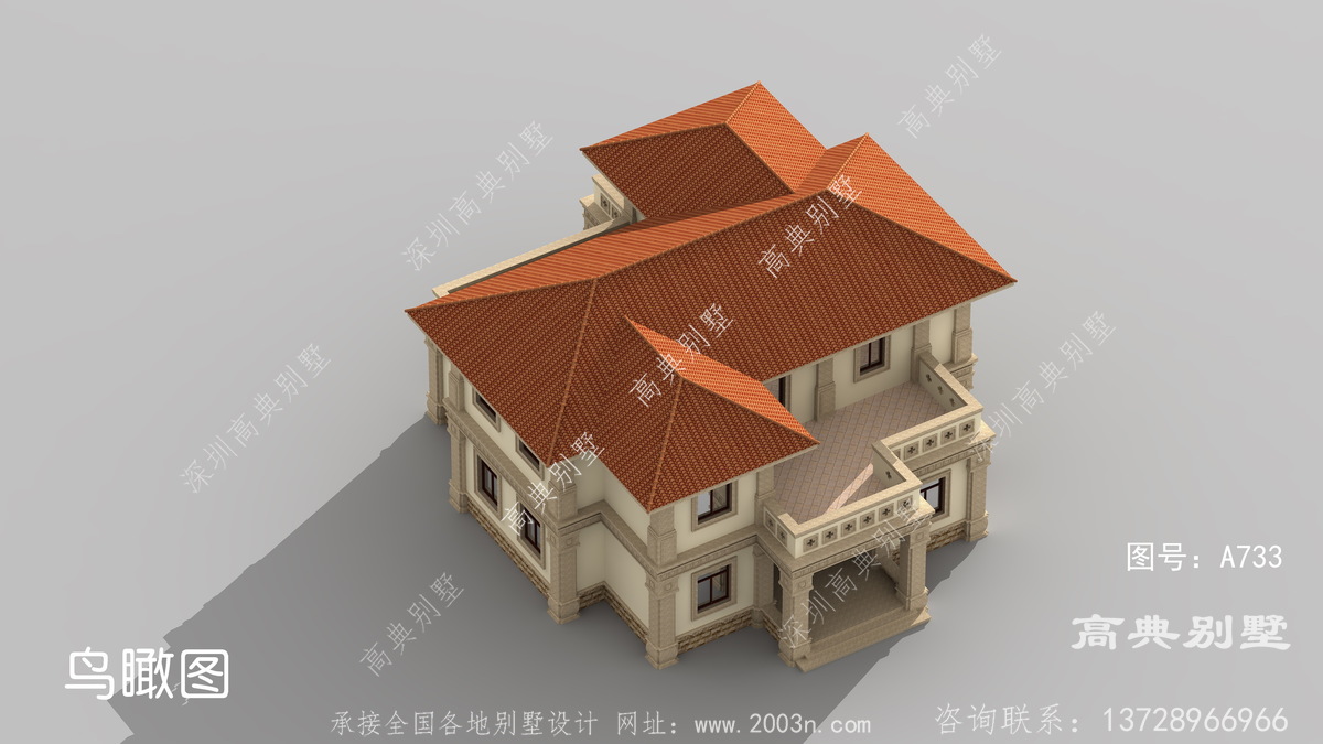 江西省吉安市泰和县景丰村平房案例14x6米二层半别墅图纸