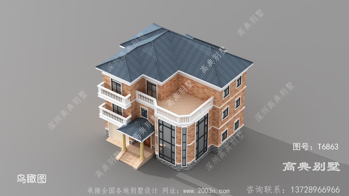 德庆县武垄镇自建房设计事业部专业农村2层别墅设计图80平米