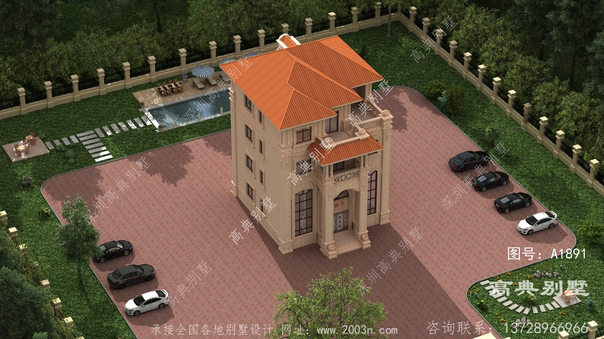 回族风格的别墅建在中国农村地区，是最美丽的庭院设计，就像一个仙境！