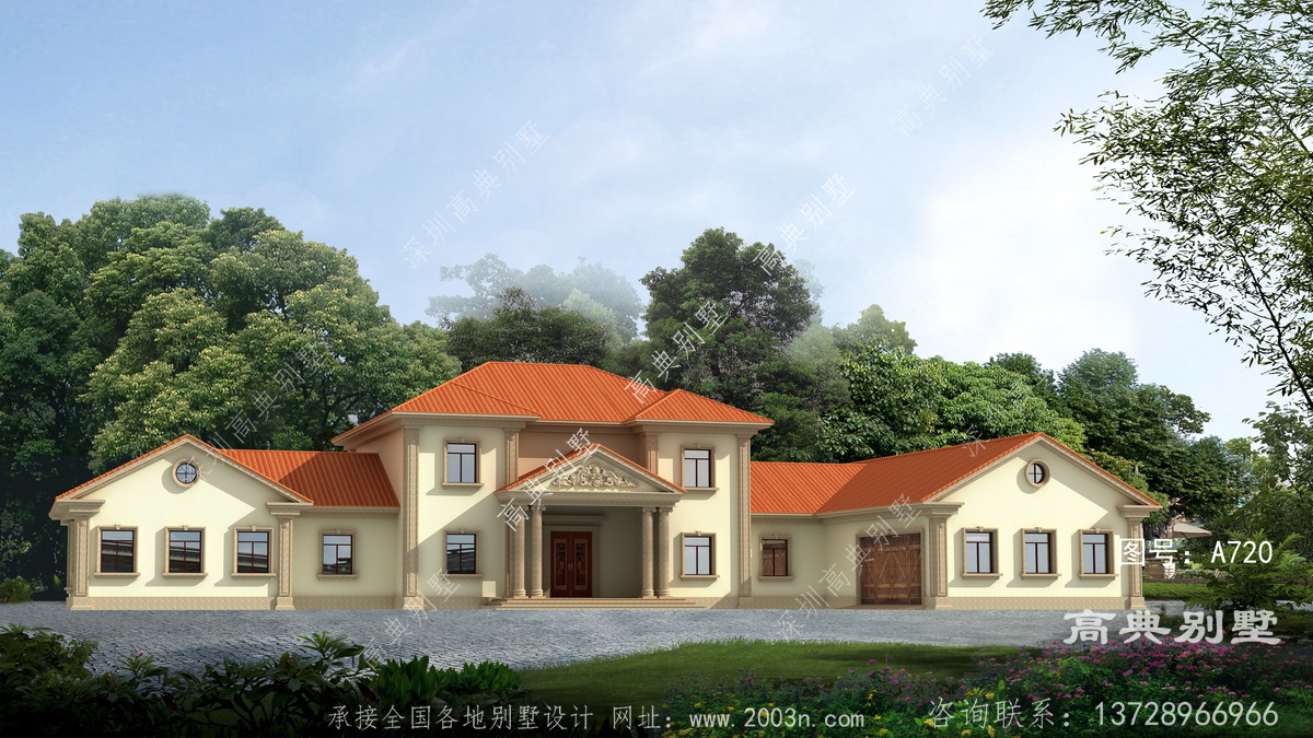 梓潼县石牛镇造房子设计公司创意三间农村房屋设计图