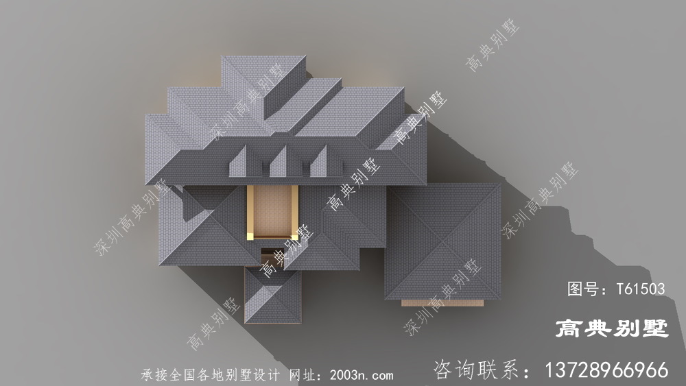 简欧式三层别墅设计效果图