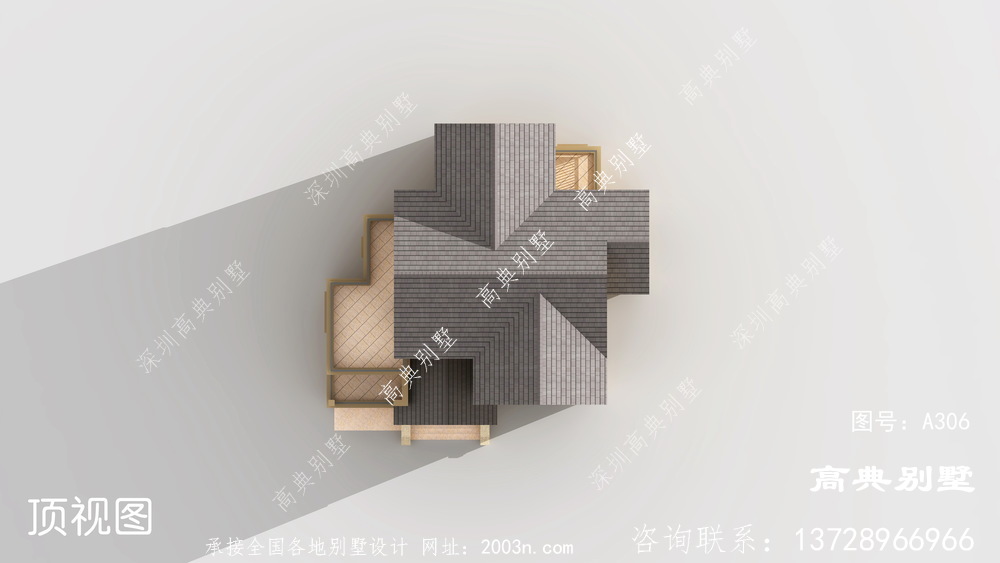 经典简欧式三层复式别墅设计图