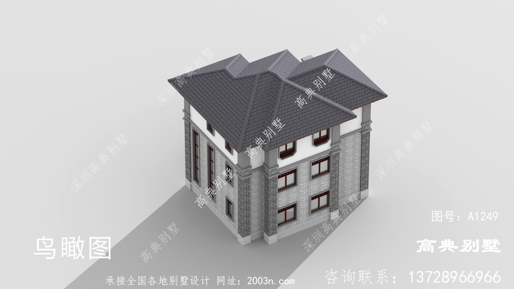 中式三层别墅设计图带复式大厅