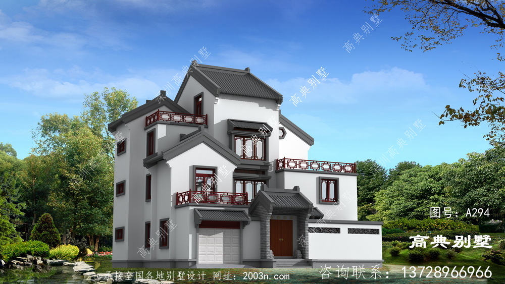 大气简洁优雅的新中式风格别墅