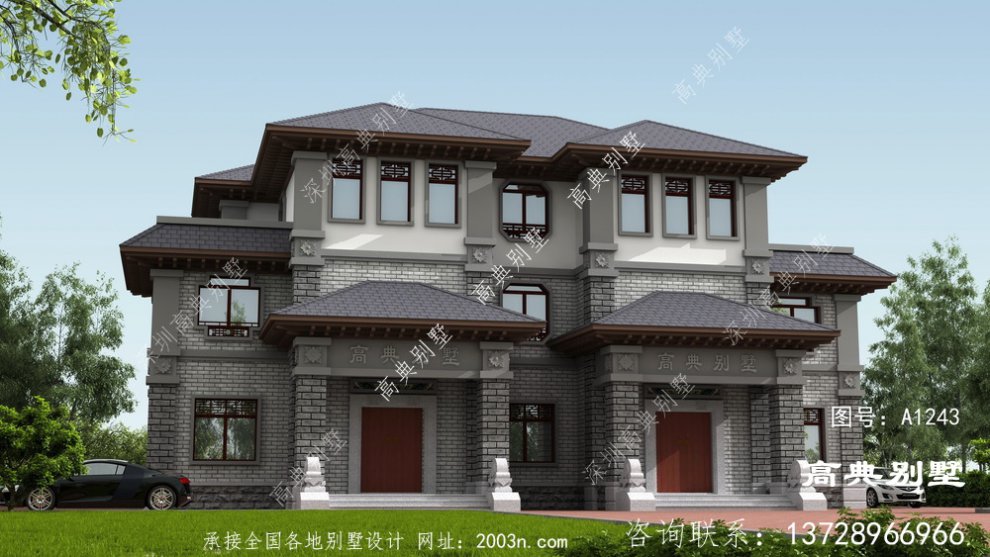怎么建中式风格双拼别墅才宏伟壮观？