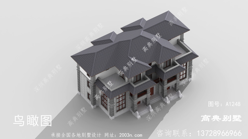 怎么建新中式风格双拼别墅呢？