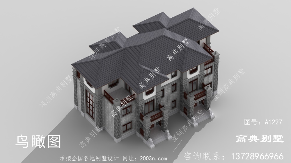 中式双拼三层别墅这样建，别致新颖
