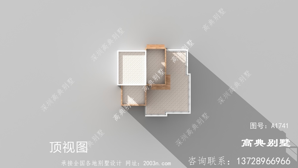 清新质朴的三层现代风格小别墅设计图纸