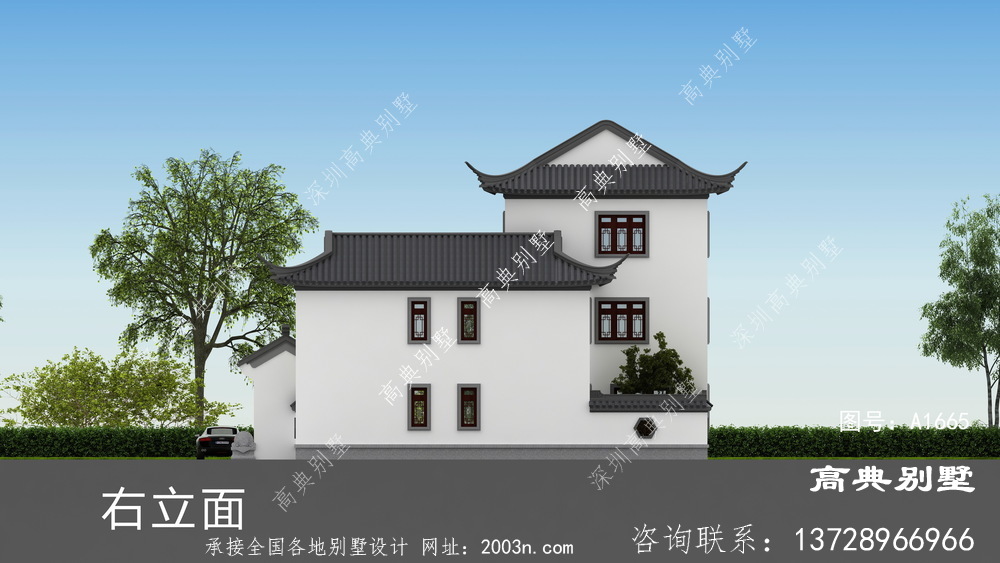这才是中国农村该有的样子，颜值高户型实用的中式三层别墅