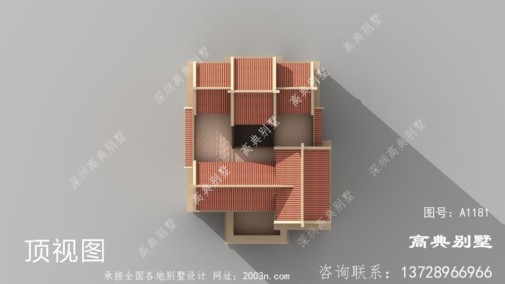 六层中式风格别墅，中国古典建筑的典范