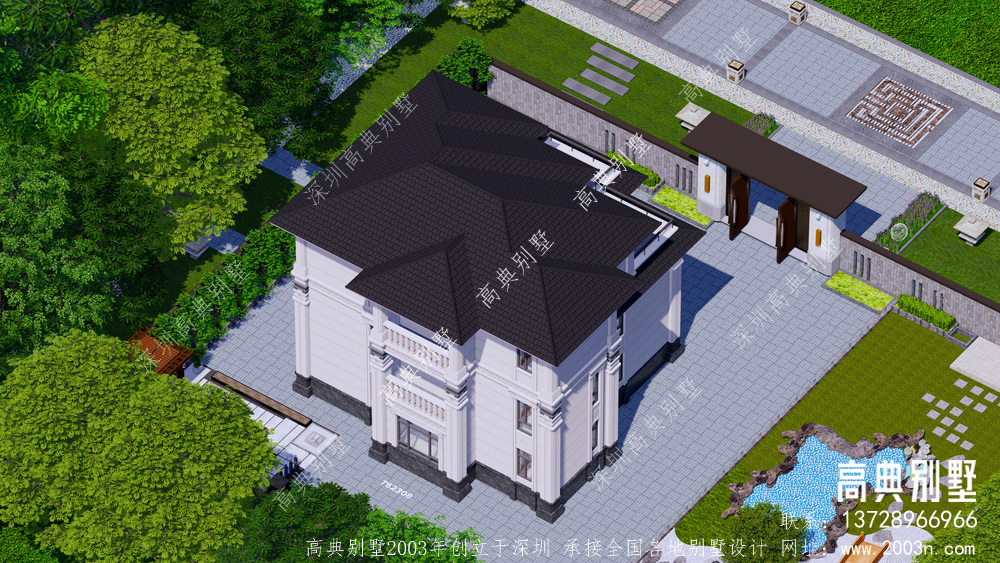 中式风格农村自建房设计图三层全套别墅设计图